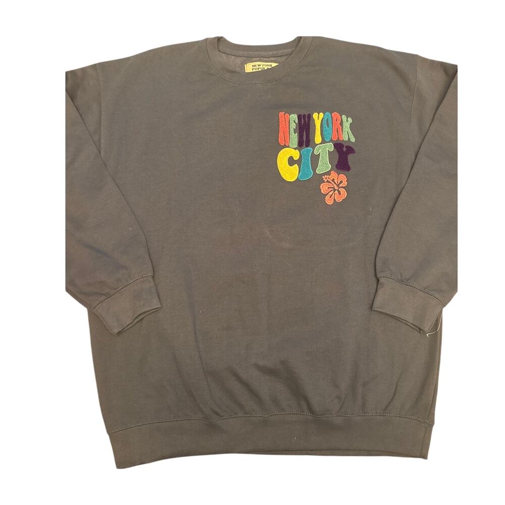 New York City Popular Sweatshirt Blue Size XL NWOT Brooklyn Designed